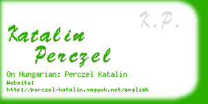 katalin perczel business card